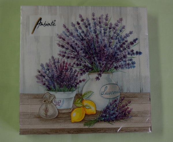 20 Servietten Lavendel 1 Packung Ovp Motivservietten Lavender Zitronen Bund Topf-image