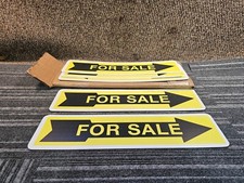 QTY 5 Aluminum Metal Sign 24-inch L x 6-inch W Black Yellow For Sale Signage