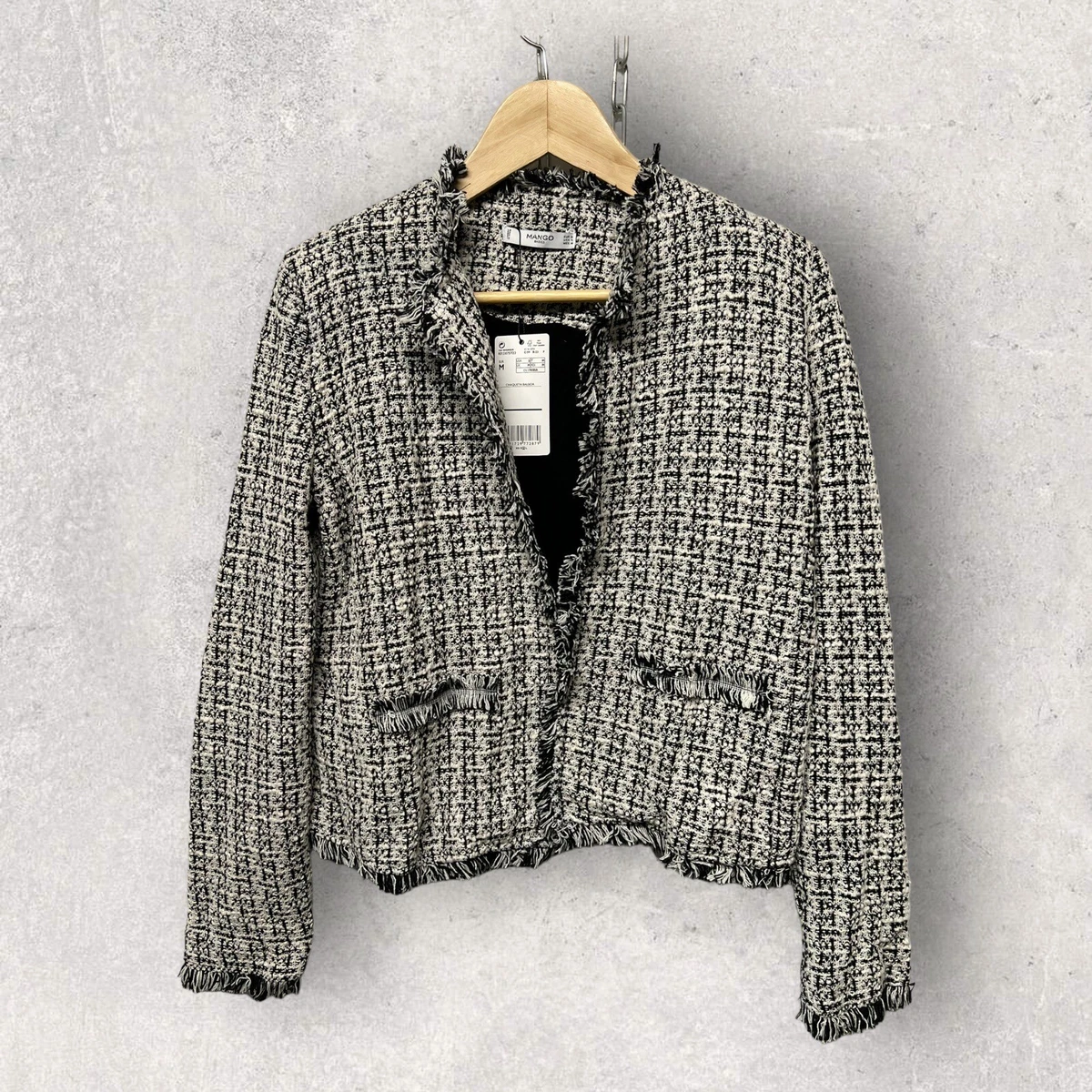 Frayed tweed blazer sale