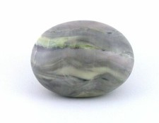 2 1/2 x 1 9/10 Inch Natural Banded Serpentine Massage Stone Gemstone Gem EBS8770
