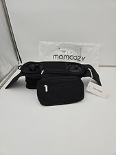 MOMCOZY Universal Black Stroller Caddy w Insulated Cup Holder NEW
