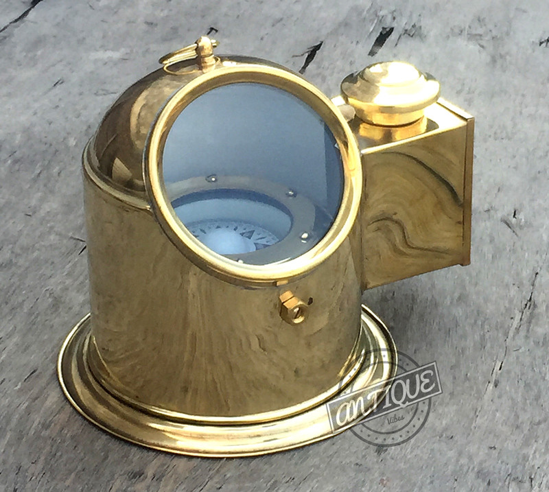 Compás De Binnacle De Barco De Guerra Vintage Dunkirk Flotante