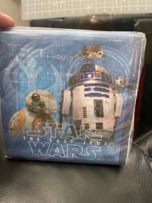 Star Wars The Last Jedi 16ct. Paper Beverage Napkins Party Supply New!!!
