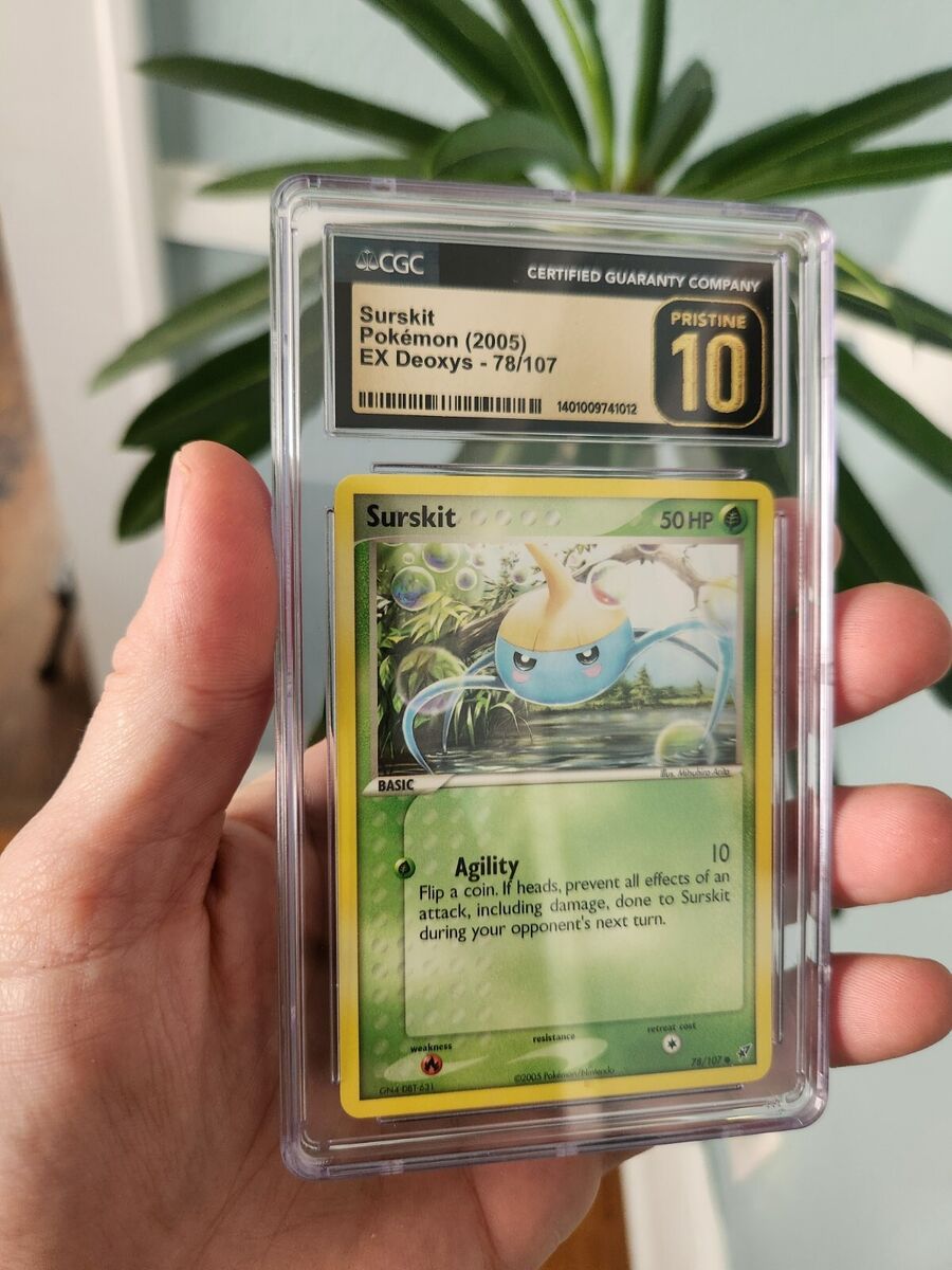 POP 15) CGC 10 PRISTINE Surskit EX Deoxys 78/107 Pokemon POP 15) CGC 10 PRISTINE Surskit EX Deoxys 78/107 Pokemon