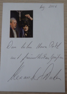 Handschriftliches Autogramm Theater TV Schauspieler Alexander Duda 2006 (113463)