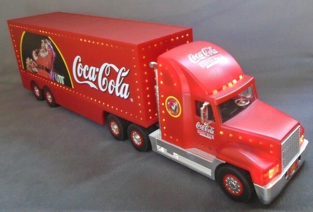 coca cola christmas truck toy with lights