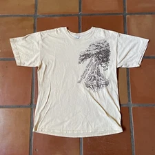 Gildan Ultra Cotton Men’s L Blaze Christian Fellowship Deeply Rooted Tan T-Shirt