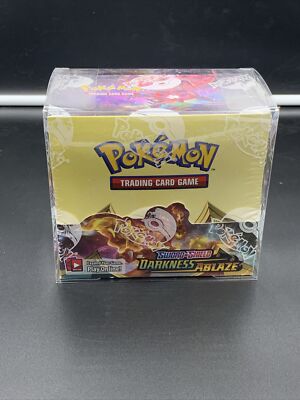 darkness ablaze booster box case Pokemon Booster Box Plastic Protector Case SW&SH Darkness Ablaze All X5