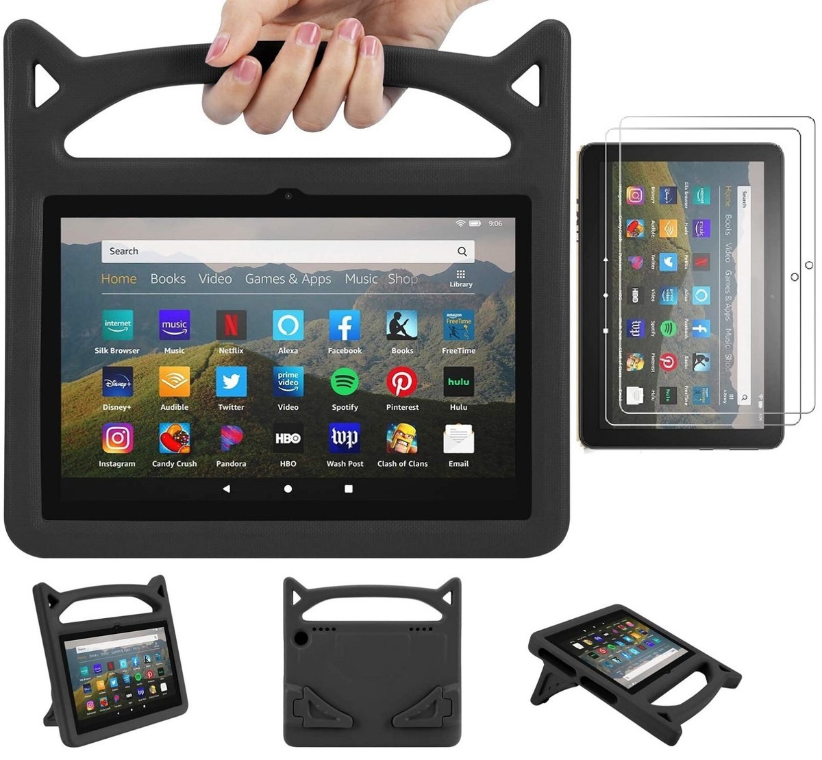 Cristal Templado IPhone XR Protector De Pantalla De Vidrio Templado 9H Para Amazon Fire HD 10 Kids Pro 2021 11ª Gen - Antiarrañazos Protector Pantalla Brillante