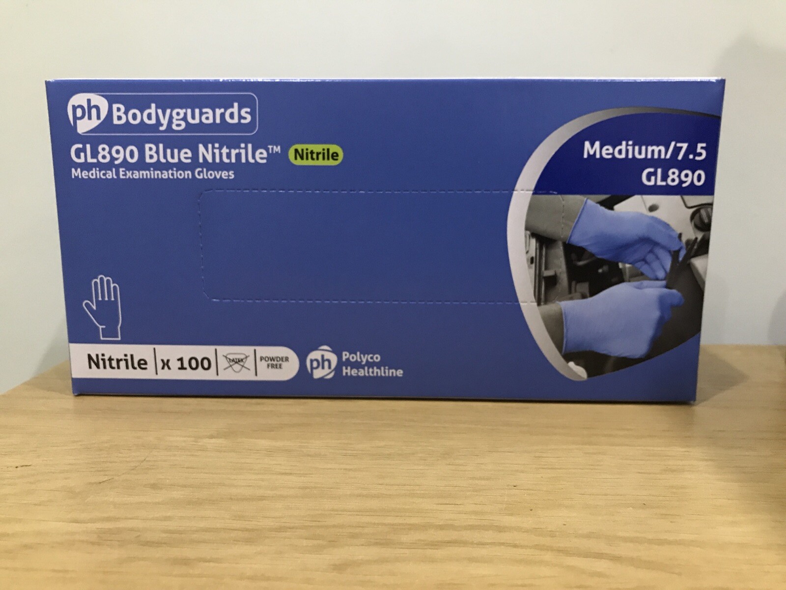 Polyco Healthline Bodyguards Box of 100 Nitrile Disposable Gloves
