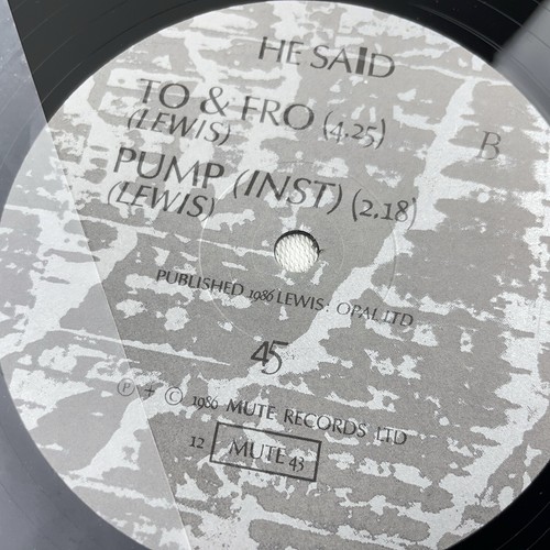He Said Pump Vinyl Record 12" 45RPM Single 1986 Mute Records Synth Pop Darkwave - Picture 5 of 8