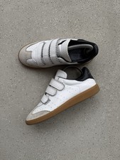 Isabel Marant Beth Triple-Strap Leather Sneakers Yellow Heel — listing 5