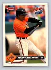 1993 Donruss Rated Rookie RC #11 Manny Alexander Baltimore Orioles Baseball Card. rookie card picture
