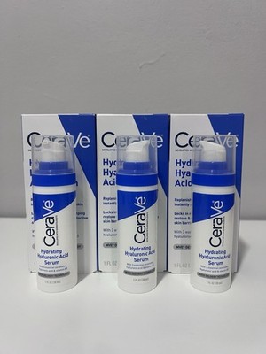 3PK CeraVe Hydrating Hyaluronic Acid Serum 1Fl Oz EACH New & Unused