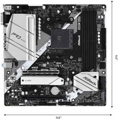 ASRock AMD Ryzen 5000 Series (Socket AM4) Compatible Micro ATX