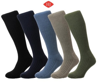 HJ Hall Wollereich Stiefel Socken Herren Commando Strapazierfähig Lang Socke