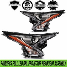 PAIR/2PCS Full LED DRL Headlight W/ Bulb For ...