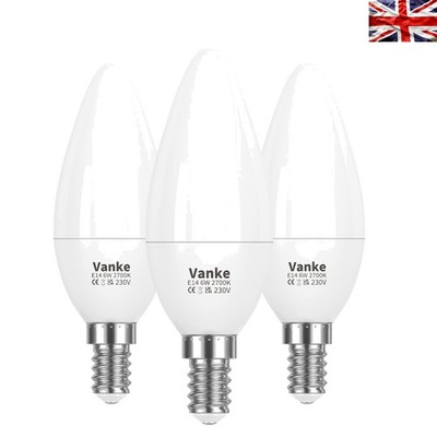 Warmweiße E14 LED Glühbirnen - 25000 Stunden Lebensdauer & flimmerfrei, 3er Pack