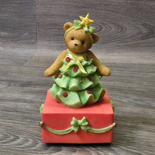 Cherished Teddies O Christmas Tree Avon Exclusive Musical Box 4009188 Figurine