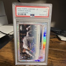 2022 Topps Chrome RC Logofractor Jarren Duran Autograph PSA 9 23/25