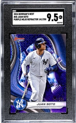 2024 Bowman's Best Juan Soto #45 Purple Mojo Refractor SGC 9.5