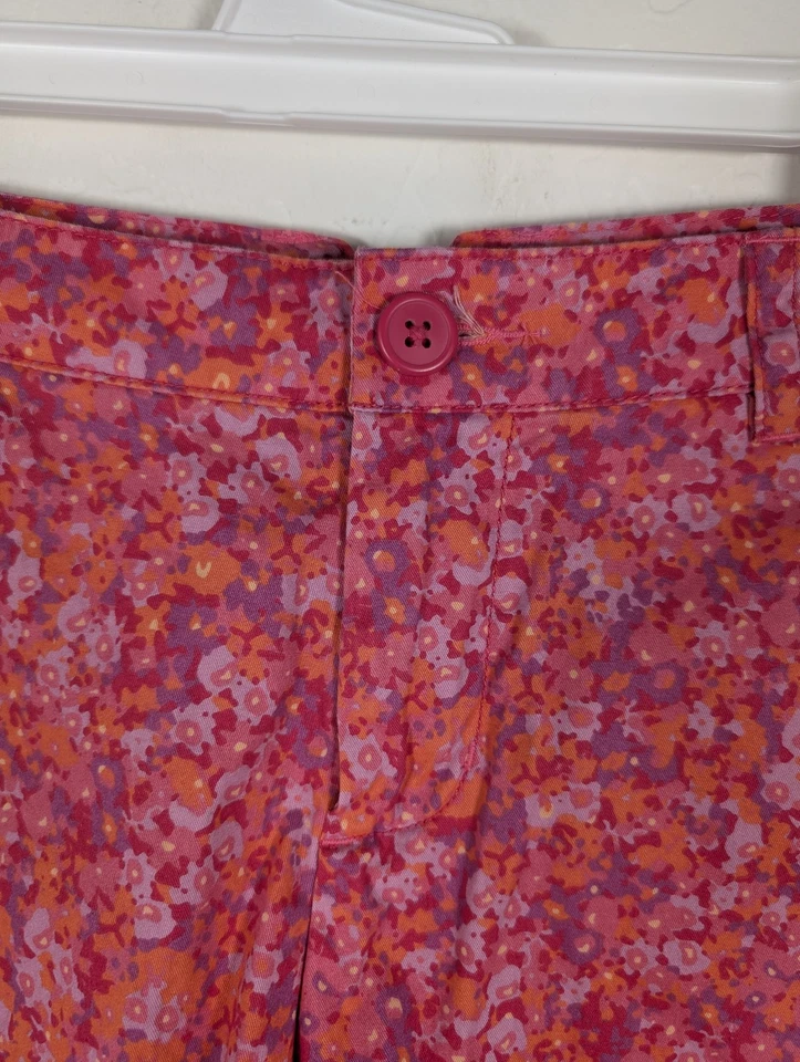 Columbia Shorts Womens 6 Pink Purple Floral Print Cotton Casual Outdoor Summer - Image 3 of 4