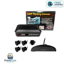 Durable 4-Sensor Reverse Parking Aid with LED Display and Audible Alerts - 12V