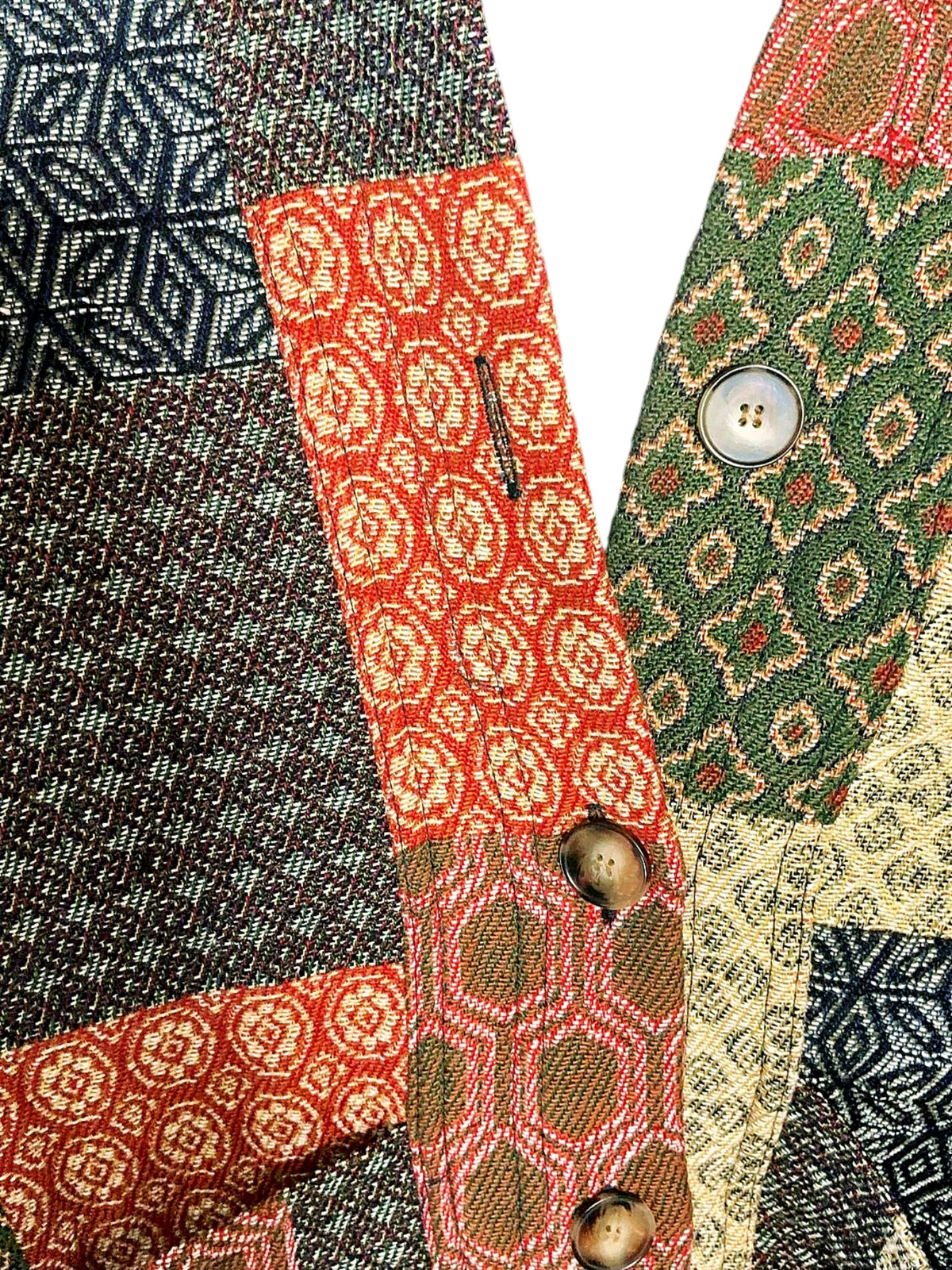 Sézane Will Patchwork Pattern Jacket Multicolour … - image 6