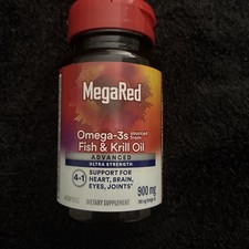 Mega Red Omega 3s Fish And Krill Oil Advanced 900 Mg 40ct New No Box.