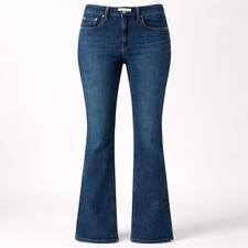 Levi's 725 High Rise Bootcut Women Size 31 Dark Wash Blue Stretch Denim Jeans