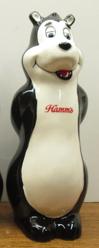 Vintage Hamm's Beer Character Figural Cartoon Bear 11" Ceramic Coin Bank