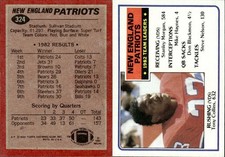 1983 Topps #324 New England Pats TL/Tony Collins NMMT
