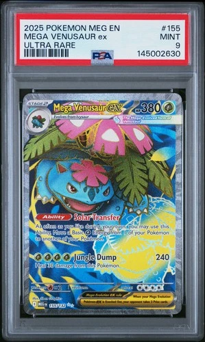 2025 POKEMON MEG EN-MEGA EVOLUTION ULTRA RARE #155 MEGA VENUSAUR EX PSA 9