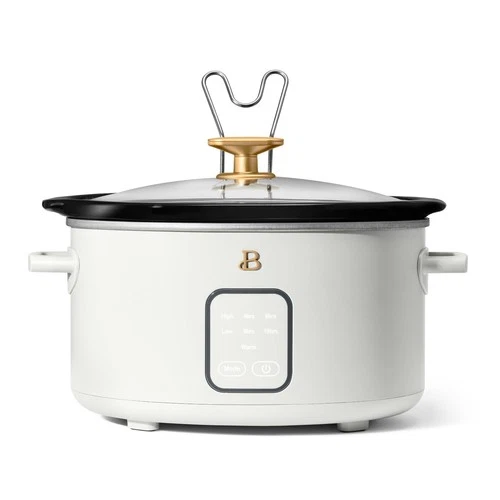 4Qt Slow Cooker with Touch-Activated Display, White Icing by Drew Barrymore