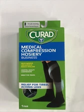 Curad Medical Compression Hosiery Black New 15-20 MmHg Open Box