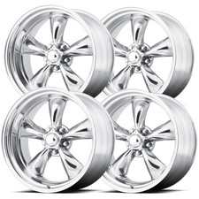 Staggered-american Racing Torq Thrust Ii 15x715x8 5x4.75 Polish Wheels Rims