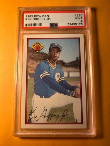 PSA 9 MINT 1989 BOWMAN #220 KEN GRIFFEY JR ROOKIE RC CARD