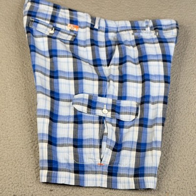 Tommy Bahama Cargo Shorts Mens 38 Blue White Cotton Relax  9.5'' Inseam Bermuda44