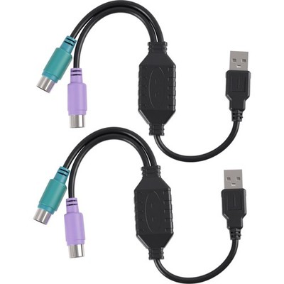 Adapter PS/2 zu USB A Kabel, 2 Stk. für ältere Tastaturen und Mäuse
