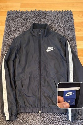 Nike Vintage Trainingsjacke Navy/Weiß Gr. S Y2K Track Jacket