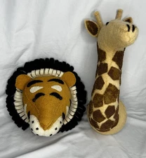 Fiona Walker Lot Giraffe And Lion Head NWT