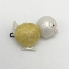 Vintage Barrette Hair Clip Baby Chick Pearlized Lucite Pom Body Unique Find