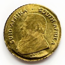 1979 South African Krugerrand gold coin_10mm_Weight 0.010g XRF TEST 9CT Restrike