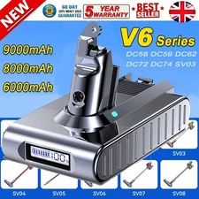 9500mah 21.6v Battery for Dyson V6 SV04 DC58 DC59 DC61 DC62 DC72 DC74 Battery