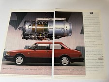 Original Vintage 1988 Saab 900 Turbo 16s Magazine Advert Poster Man Cave Retro