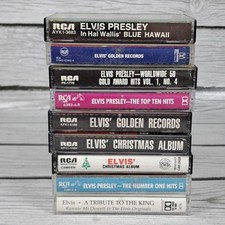 Elvis Presley Cassette Tapes Rock  n  Roll Vintage Music Collection Lot of 9