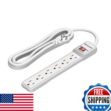 Dewenwils 6-Outlet Power Strip Surge Protector 15Ft Long Extension Cord Profile