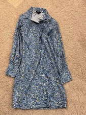 J. Crew Blue Floral Long Sleeve Collared Dress- NWOT