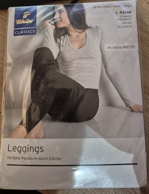 Tchibo Classics Leggings, schwarz, Gr. 44/46, 100 DEN, blickdicht