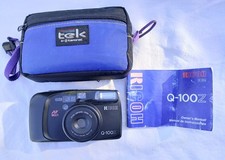 Ricoh Q-100Z 35mm Film Point and Shoot Camera Black tested and working